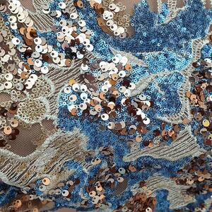 HAFT NA TIULU ZDOBIONY CEKINAMI