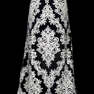 HAFT NA TIULU ZDOBIONY KORALIKAMI - 924021MA