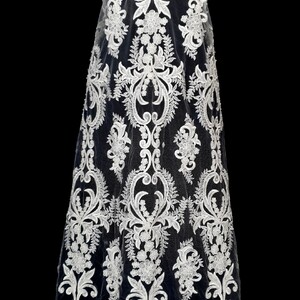 HAFT NA TIULU ZDOBIONY KORALIKAMI - 42018MA