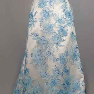 HAFT NA TIULU ZDOBIONY CEKINAMI - EF1080