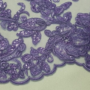 HAFT NA TIULU ZDOBIONY CEKINAMI